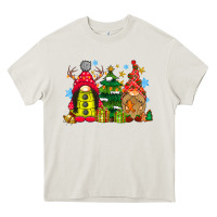 Cream gnome Christmas Heavy Core Tee - CowhideDigitalArt