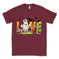Burgundy Love Nurse Halloween Classic Tee - texasbilliewilder