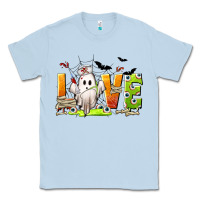 Dusty Blue Love Nurse Halloween Classic Tee - texasbilliewilder