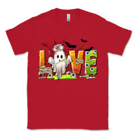 Red Love Nurse Halloween Classic Tee - texasbilliewilder