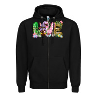 Black Love Easter gnome Easter Day Zipper Hoodie - CowGirlArtShop