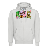 Dove Grey Love Easter gnome Easter Day Zipper Hoodie - CowGirlArtShop