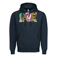 Navy Love Easter gnome Easter Day Zipper Hoodie - CowGirlArtShop