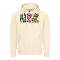 Sandshell Love Easter gnome Easter Day Zipper Hoodie - CowGirlArtShop
