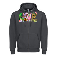 Smoke Love Easter gnome Easter Day Zipper Hoodie - CowGirlArtShop