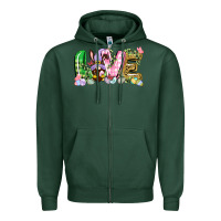 Sports Green Love Easter gnome Easter Day Zipper Hoodie - CowGirlArtShop