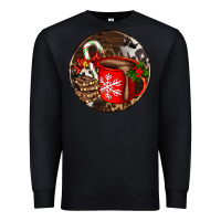 Black Christmas hot chocolate and chocolate Premium Sweatshirt - AdoDesignShop