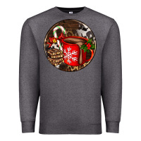 Charcoal Heather Christmas hot chocolate and chocolate Premium Sweatshirt - AdoDesignShop