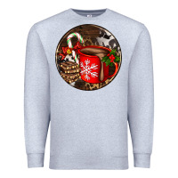 Heather Grey Christmas hot chocolate and chocolate Premium Sweatshirt - AdoDesignShop