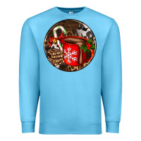 Ocean Blue Christmas hot chocolate and chocolate Premium Sweatshirt - AdoDesignShop