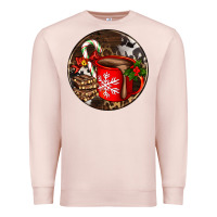 Pale Pink Christmas hot chocolate and chocolate Premium Sweatshirt - AdoDesignShop