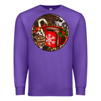 Purple Christmas hot chocolate and chocolate Premium Sweatshirt - AdoDesignShop