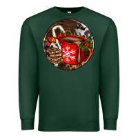 Sports Green Christmas hot chocolate and chocolate Premium Sweatshirt - AdoDesignShop