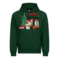 Forest Green merry christmas camper Urban Hoodie - MaliasSmallBusiness