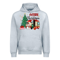 Heather Grey merry christmas camper Urban Hoodie - MaliasSmallBusiness