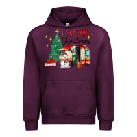 Mauve Wine merry christmas camper Urban Hoodie - MaliasSmallBusiness