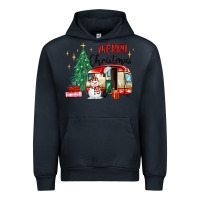 Navy merry christmas camper Urban Hoodie - MaliasSmallBusiness