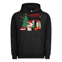 Pigment Black merry christmas camper Urban Hoodie - MaliasSmallBusiness