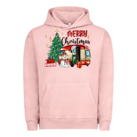 Pigment Salmon merry christmas camper Urban Hoodie - MaliasSmallBusiness