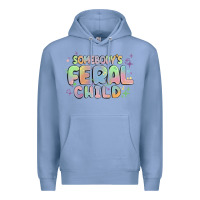 Colony Blue somebody's feral child Premium Hoodie - MaliasSmallBusiness