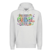 Dove Grey somebody's feral child Premium Hoodie - MaliasSmallBusiness