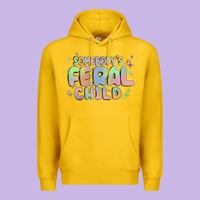 Somebody's Feral Child Premium Hoodie Designed By Maliassmallbusiness