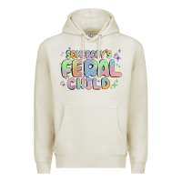 Oatmeal Heather somebody's feral child Premium Hoodie - MaliasSmallBusiness