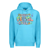 Ocean Blue somebody's feral child Premium Hoodie - MaliasSmallBusiness