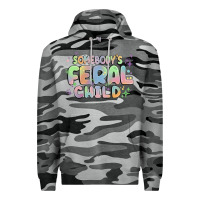 Slate Camo somebody's feral child Premium Hoodie - MaliasSmallBusiness