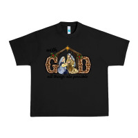 Black With God All Things Are Possible Urban Heavy Tee - RanaPortraitStore