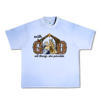 Grape Ice With God All Things Are Possible Urban Heavy Tee - RanaPortraitStore