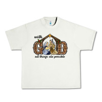 Pistachio With God All Things Are Possible Urban Heavy Tee - RanaPortraitStore