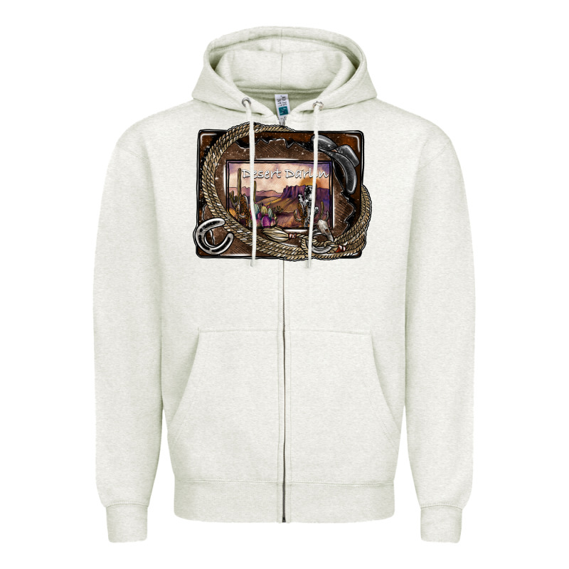 Desert Darlin Zipper Hoodie by SublimationCraftShop | Teevron