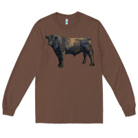 Chestnut black angus bull Long Sleeve Tee - RanaPortraitStore