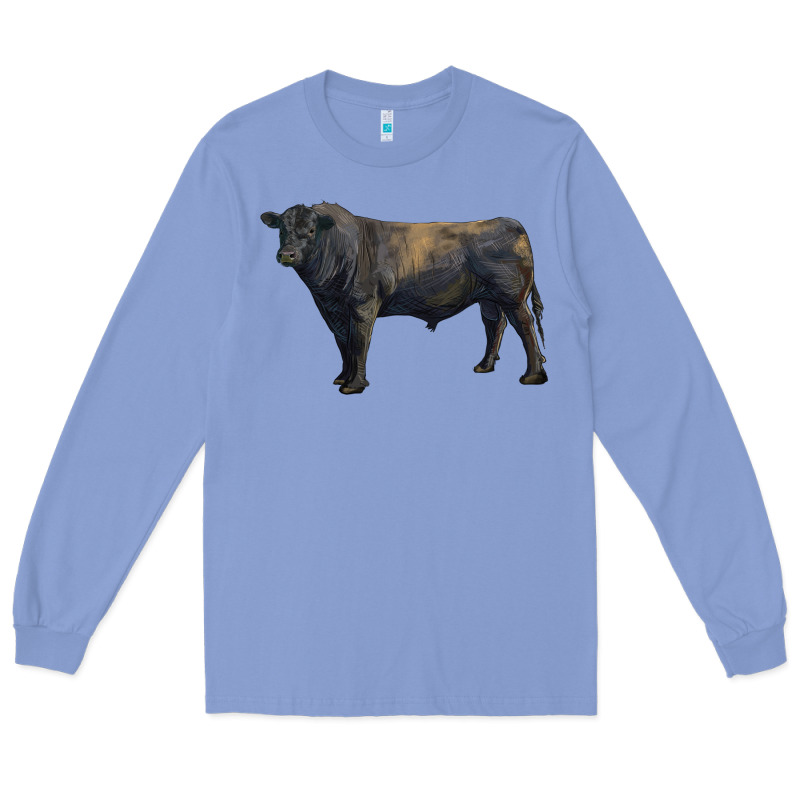 Black Angus Bull Long Sleeve Tee by RanaPortraitStore | Teevron
