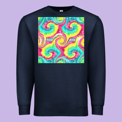 Tie Dye Seamless Pattern Premium Sweatshirt Designed By Bundleandbundleshop
