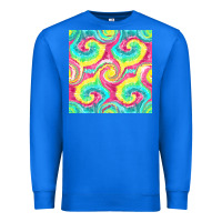 True Royal Tie Dye Seamless Pattern Premium Sweatshirt - BundleAndBundleShop