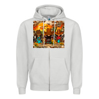 Dove Grey western gnomies Zipper Hoodie - FaDigitalArtStudio