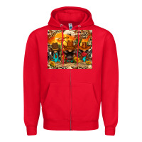 Red western gnomies Zipper Hoodie - FaDigitalArtStudio