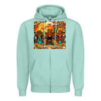 Seafoam western gnomies Zipper Hoodie - FaDigitalArtStudio