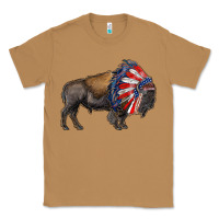 Toasted Coconut american bison with indian headdress Classic Tee - RanaPortraitStore