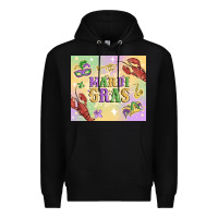 Black mardi gras Premium Hoodie - MaliasSmallBusiness