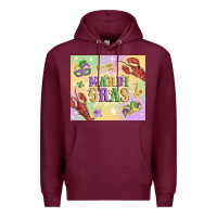 Burgundy mardi gras Premium Hoodie - MaliasSmallBusiness