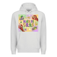 Dove Grey mardi gras Premium Hoodie - MaliasSmallBusiness