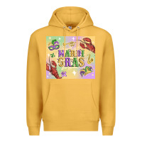 Mustard mardi gras Premium Hoodie - MaliasSmallBusiness