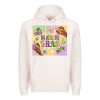 Pale Pink mardi gras Premium Hoodie - MaliasSmallBusiness