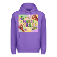 Purple mardi gras Premium Hoodie - MaliasSmallBusiness