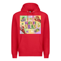 Red mardi gras Premium Hoodie - MaliasSmallBusiness