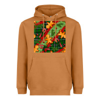 Meerkat christmas gingerbread man and candy cane seamless pattern Heavyweight Hoodie - BundleAndBundleShop