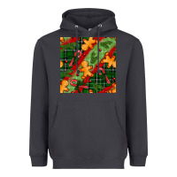 Smoke christmas gingerbread man and candy cane seamless pattern Heavyweight Hoodie - BundleAndBundleShop